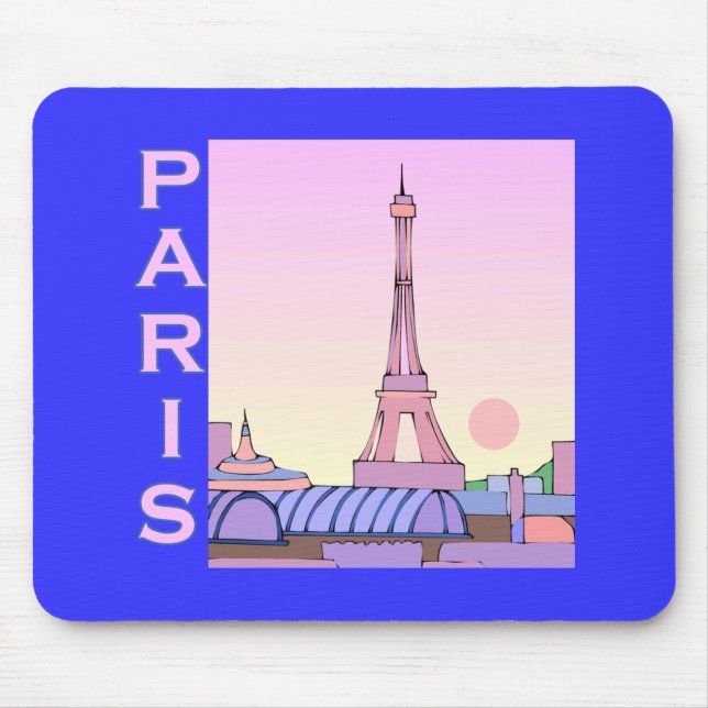 Pink Paris Sunset Products Mouse Mat (Front)