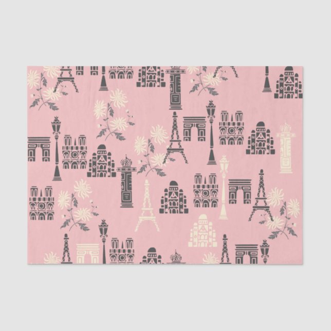 Pink Paris Tissue Paper (Front)
