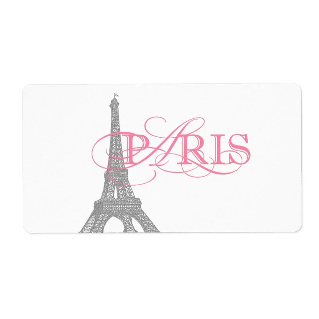 Pink Paris Water Bottle (Front)