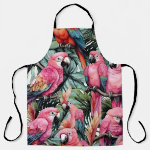 Pink Parrots   Apron