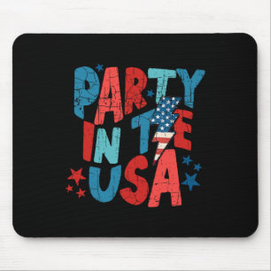 Pink Party In The Usa 4th Of July Shirt Mum And Gi Mouse Mat