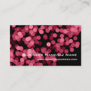 Pink Party Lights (Music or DJ) Business Cards