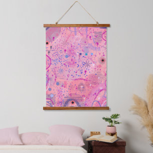 Pink Party Maximalist Art Hanging Tapestry