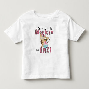 Pink Party  Monkey 1st Birthday Tshirts and Gifts