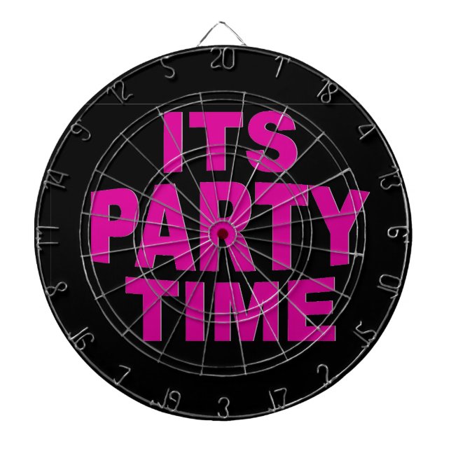 Pink Party Time Dartboard (Front)