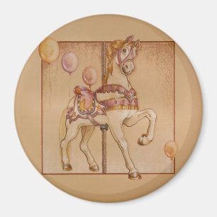 PINK PASSION CAROUSEL HORSE MAGNET