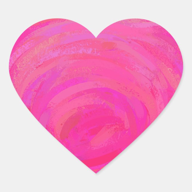 Pink Passion Heart Sticker (Front)