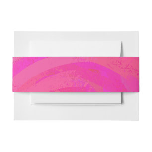 Pink Passion Invitation Belly Band