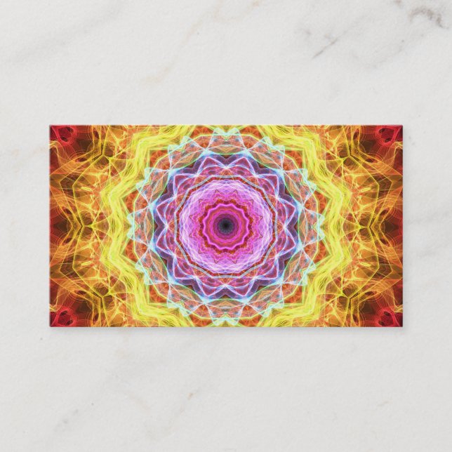 Pink Passion  kaleidoscope Business Card (Front)