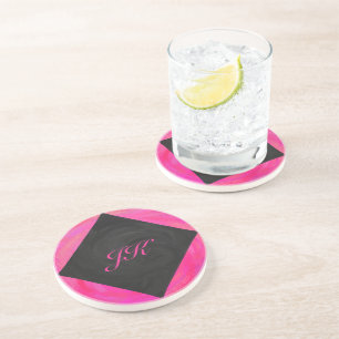 Pink Passion Monogram Coaster