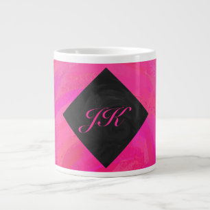 Pink Passion Monogram Large Coffee Mug