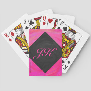 Pink Passion Monogram Playing Cards