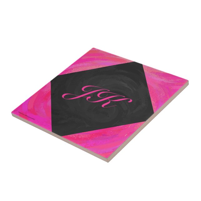Pink Passion Monogram Tile (Side)