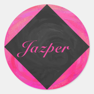 Pink Passion Personalised Classic Round Sticker