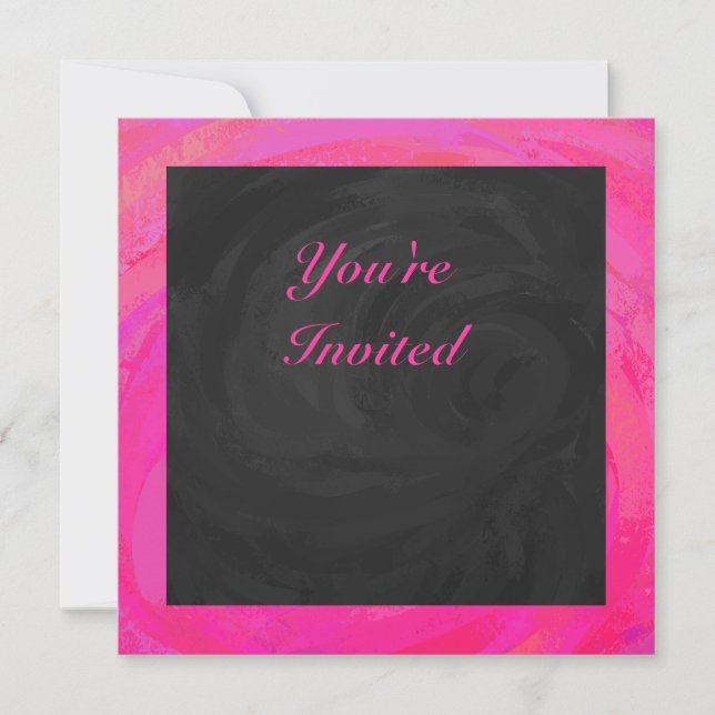 Pink Passion Personalised Invitation (Front)