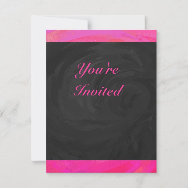 Pink Passion Personalised Invitation (Front)
