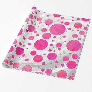 Pink Passion Polka Dot Pattern Wrapping Paper