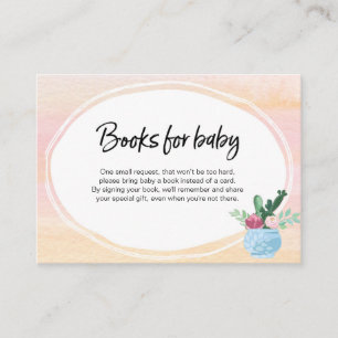 Pink Pastel Baby Shower Insert Card