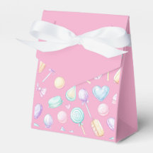"Pink Pastel Balloon and Heart Favour Box"