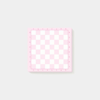 Pink Pastel Chess Board template Post-it Notes
