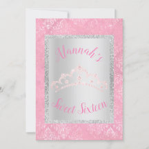 PINK PASTEL DASMASK PRINCESS TIARA SIXTEEN