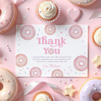 Pink Pastel Doughnut Sprinkle Birthday
