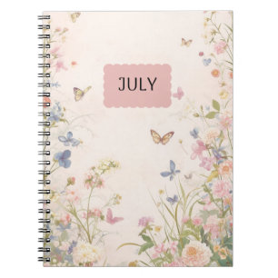 Pink Pastel Floral' notebook