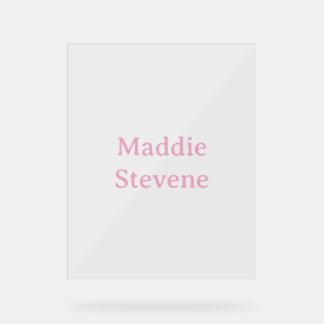 PINK PASTEL NAME YEAR TRENDY MODERN TEMPLATES ACRYLIC SIGN