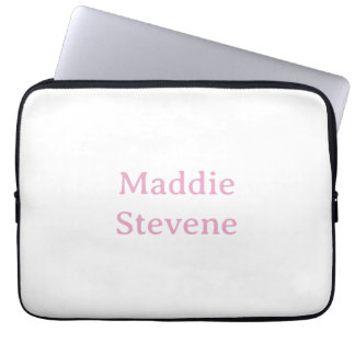 PINK PASTEL NAME YEAR TRENDY MODERN TEMPLATES LAPTOP SLEEVE