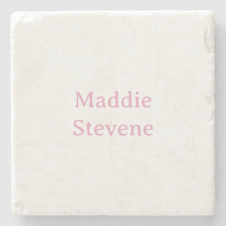 PINK PASTEL NAME YEAR TRENDY MODERN TEMPLATES STONE COASTER