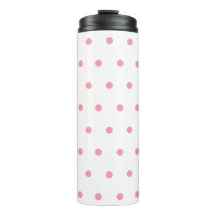 Pink Pastel Polka Dots Thermal Tumbler