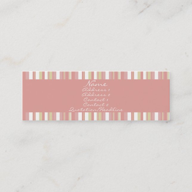 Pink Pastel • Profilecard Mini Business Card (Front)