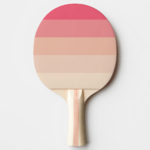 Pink pastel stripes ping pong paddle