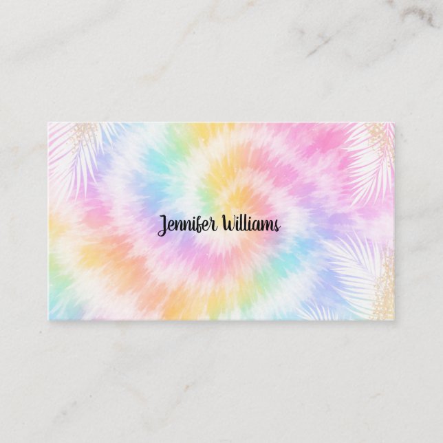Pink Pastel Tie Dye Girly Chic                     Business Card (Front)