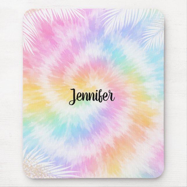 Pink Pastel Tie Dye Girly Chic                     Mouse Mat (Front)