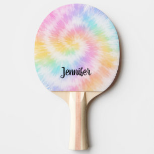 Pink Pastel Tie Dye Girly Chic Ping Pong Paddle