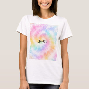 Pink Pastel Tie Dye Girly Chic                     T-Shirt