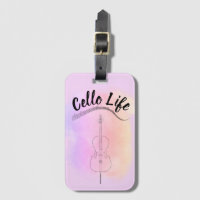 Pink Pastel Watercolor Cello Life Instrument Bag