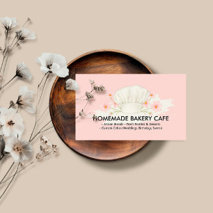 Pink Pastry Chef Bakery wATERCOLOR Business Card