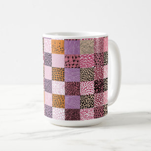 Pink Patchwork Coffee Mug ☕💖