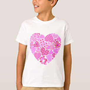 Pink Patchwork Heart T-Shirt