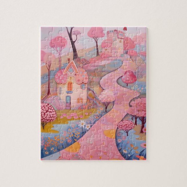pink pathway jigsaw puzzle (Vertical)