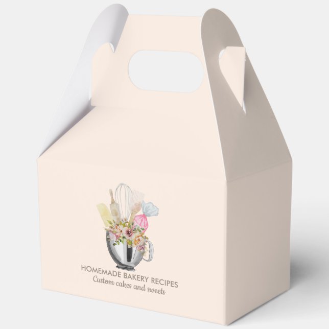 Pink Patisserie Bakery pastry hand tools Favour Box (Front)