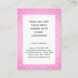 Pink pattern Discount Card