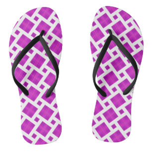 Pink pattern flip flops