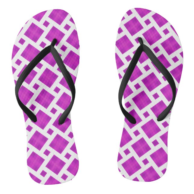Pink pattern flip flops (Footbed)