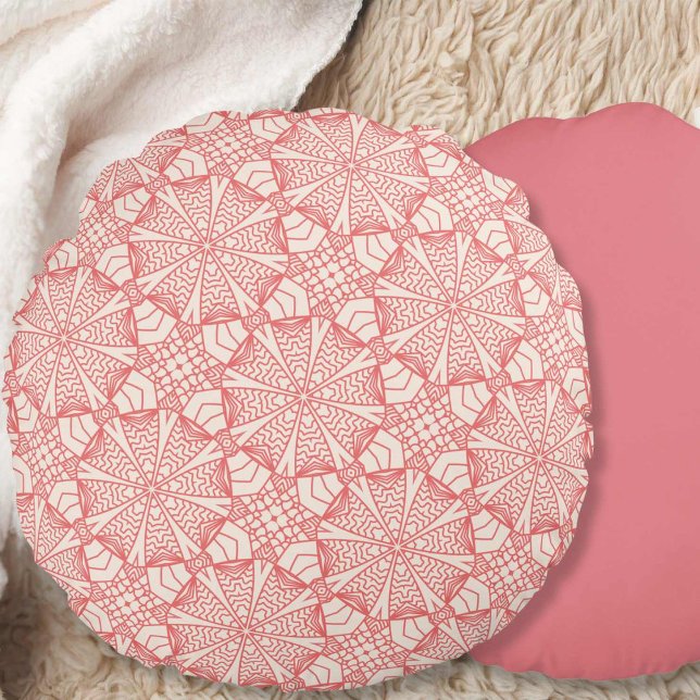 Pink Pattern Round Cushion (Creator Uploaded)
