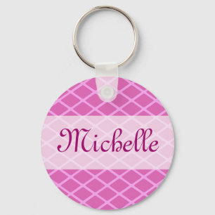 pink pattern template key ring