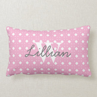 Pink Patterned Baby Girl Personalised Pillow