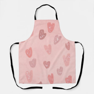 Pink Patterned Cute Hearts Apron